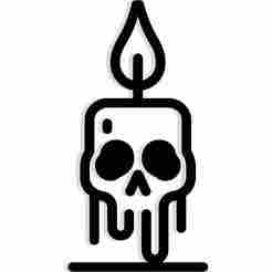 candle with wax dripping into the shape of a skull 2 - 2D/3D Wall Art STL+SVG For CNC Router, Plasma, Waterjet, Laser & 3D Printer