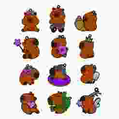 Capybara Capybara Keychain Pack - Capybara Keychain Pack