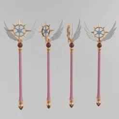 Cardcaptor Sakura Clear Card Wand - 3D Printable Staff STL
