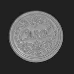 CAROL CUSTOM NAME COIN TOKEN WALL ART