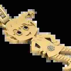 cartoon gold charm  3D printable model