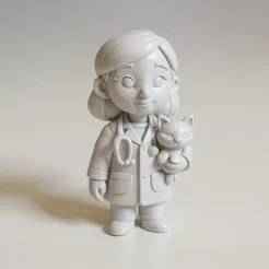 Cartoon Veterinarian 3D Printable 3D print model