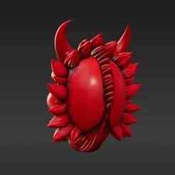 Carved Wood Style Oni Mask - 3D Printable Cultural Wall Art