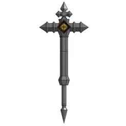 Castlevania Combat Cross Prop With Extending Stake And Chain