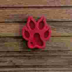 Cat Animal Footprint Keychain