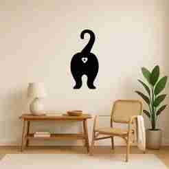 Cat Butt - Wall Art Onecolor