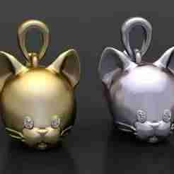 CAT DESIGN   SHAPE PENDANT 3D PRINTABLE MODEL