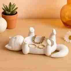 Cat Jewelry Dish – No Supports – Cute Plate Organizer STL