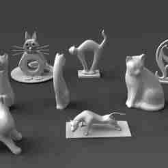 Cat statues collection