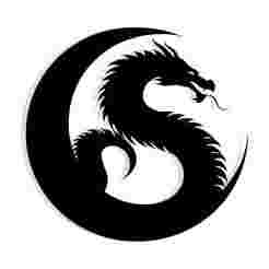 celestial dragon coiled around a crescent moon 1 - 2D/3D Wall Art STL+SVG For CNC Router, Plasma, Waterjet, Laser & 3D Printer