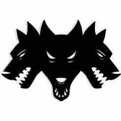 cerberus head with three symmetrical faces 2 - 2D/3D Wall Art STL+SVG For CNC Router, Plasma, Waterjet, Laser & 3D Printer
