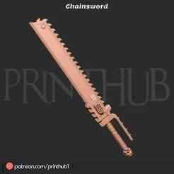 Chainsword from space marine 2 for cosplay stl