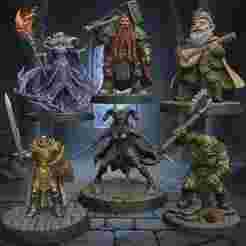 Champions of the Realm: A Fantasy Miniatures Collection 6in1 DnD