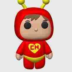 Chapulín Colorado - Funko Style Figure (STL for 3D printing)