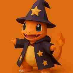 Charmander Halloween Wizard Custom Figure - Pokemon Anime