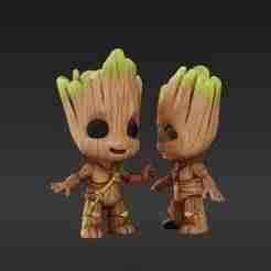 Charming Organic Tree Creature Mini Print - 5cm Tall Dancing Pose DIY Gift Idea