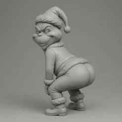 Cheeky Grinch Figurine – Funny Christmas 3D Print STL