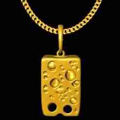 cheese piece pendant charm