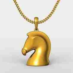chess horse pendant charm