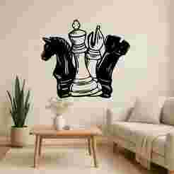 Chess Pieces2 - Wall Art Multicolor