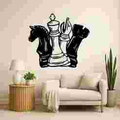 Chess Pieces2 - Wall Art Onecolor