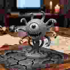 Chibi Beholder D&D Monster 3D Print STL Figurine Fan Art