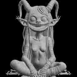 chibi demon girl 3d model ptint