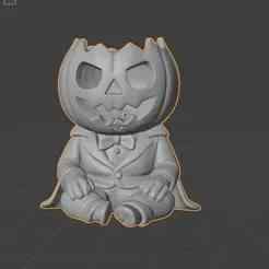 Chibi Jack-o’-Lantern Gentleman – Halloween Decoration