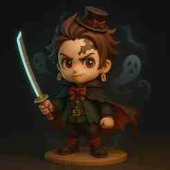 Chibi Tanjiro – Vampire Hunter (Halloween Edition)