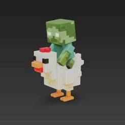 Chicken Jockey Figure – Minecraft