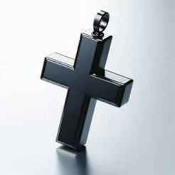 Christian Cross Necklace 3D Print – Religious Jewelry Pendant Showpiece