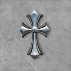 Chrome Heart Cross –  (Two Versions: Double-Sided & Flat Back)