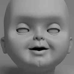 Chucky head - STL FILE - Childs Play 1988