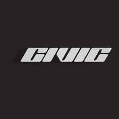 Civic Car Decal - Kosmos Font Style | 3D Printable