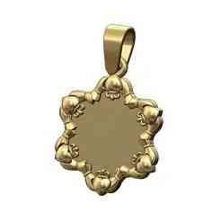 Claddagh heart crown halo pendant charm with bail 3D print model