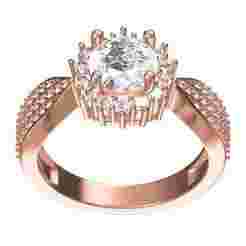 Classic Diamond Cluster Wedding Ring for Women
