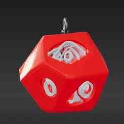 Classic Tabletop Gaming D20 Die - Detailed Miniature with Integrated Jump Ring Loop