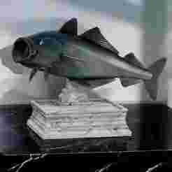 COALFISH / POLLACHIUS VIRENS trophy with storage space for 3d printing