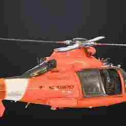Coast Guard Helicopter in Flight