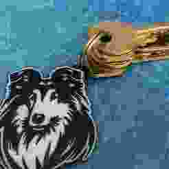 cocker sheltie keychain