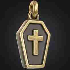 ⚰️ Coffin Charm - 3D Printable Halloween Jewelry & Accessory