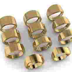 Collection of simple rings suitable for engraving