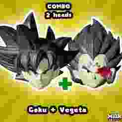 COMBO Goku + Vegeta Heads For Cosplays!