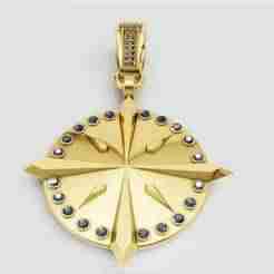compass star pendant 3D printable model