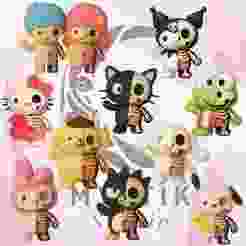 Complete Sanrio Halloween anatomical dissection cartoon 3D collection (10 characters)