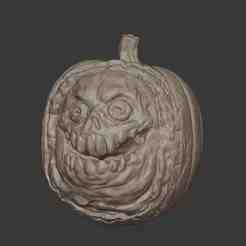 Creepy Pumpkin – Halloween 3D Print Model for Spooky Decor