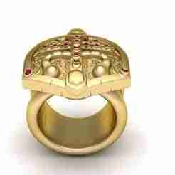 Crimson Cross Ring