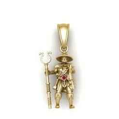 “Crimson Warrior Pendant”
