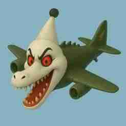 Crocodile Bombardino Art the Clown - Brainrot Fusion 3D cartoon style