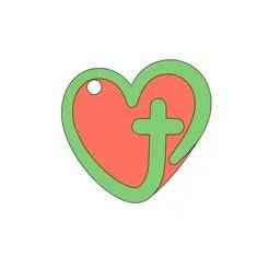 Cross heart Keychain